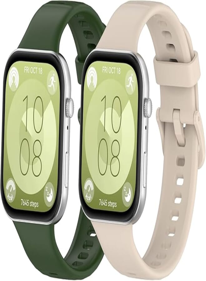 MIJOBS 2PCS Replacement Strap Compatible with Huawei Watch Fit 2 Silicone Straps for Huawei Watch Fit 2/Active/Elegant/Classic Sport Straps Huawei Watch Fit 2 Smartwatch Accessories for Men Women